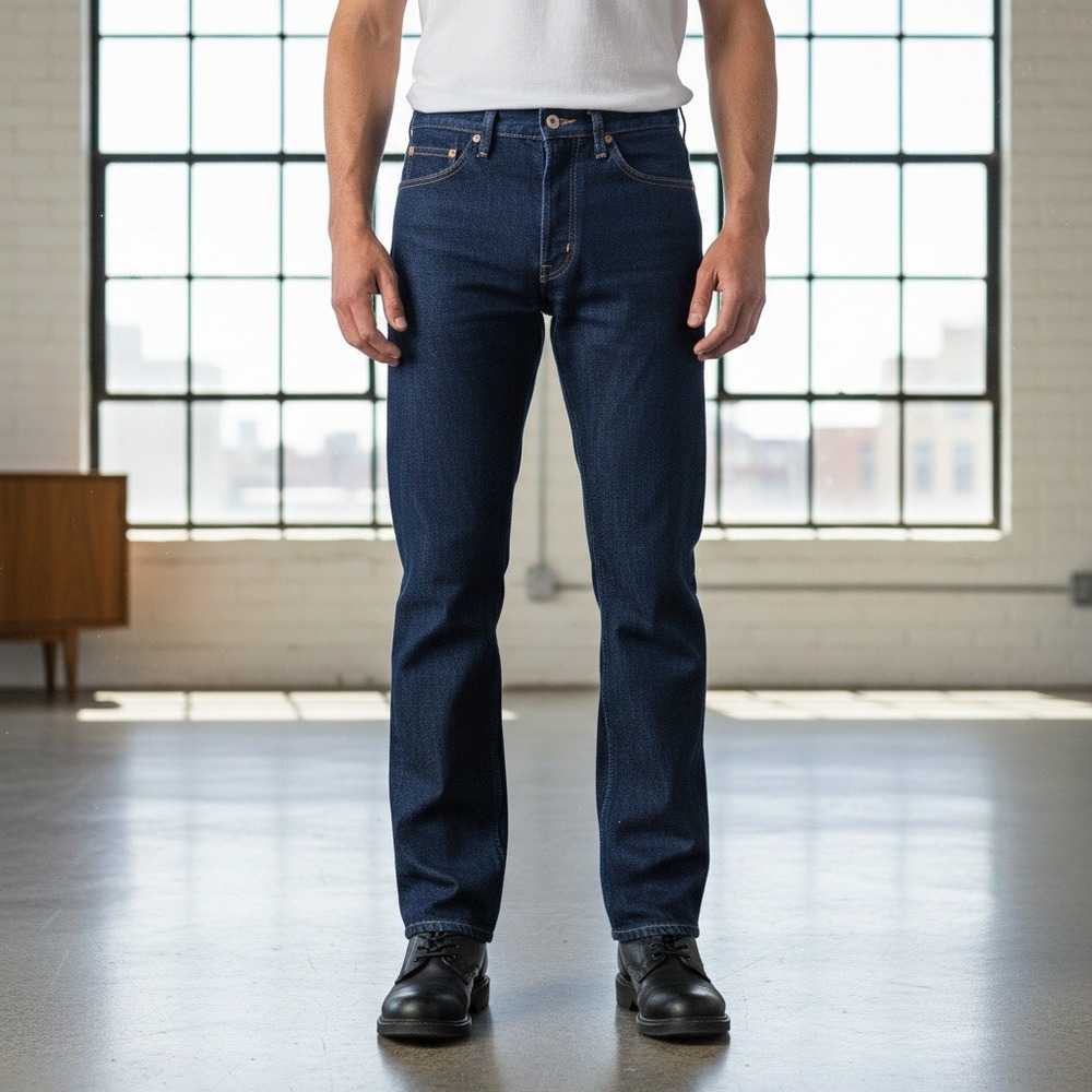 Vintage 80s‎ Lee Jeans Mens 26x34 Blue Dark Wash Straight Leg Made in USA